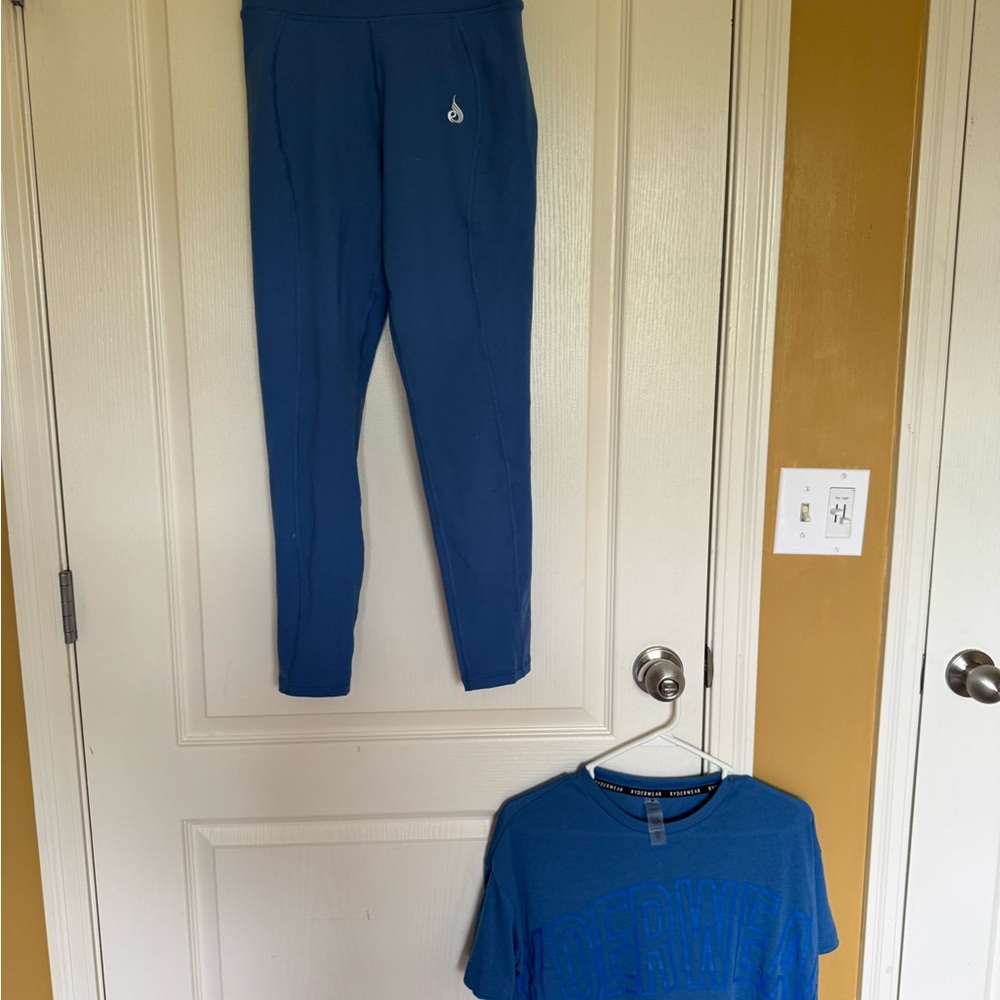 Blue leggings and T-Shirt Set